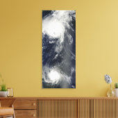 2つの強い嵐が大西洋に広がる海 キャンバスプリント (インサイチュ (リビング))