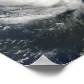 2つの強い嵐が大西洋に広がる海 ポスター (角)