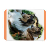 2つの悲しいラフな色 マグネット (横)