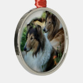 2つの悲しいラフな色 メタルオーナメント (右)