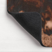 2つの愛する馬の木の燃える効果のイメージウマ科の マウスパッド (コーナー)