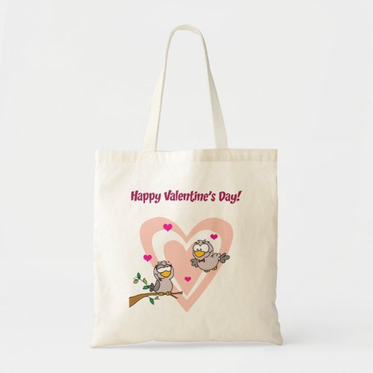 2つの愛の鳥 トートバッグ (正面)
