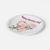 2つの愛の鳥 ペーパープレート (アングル)