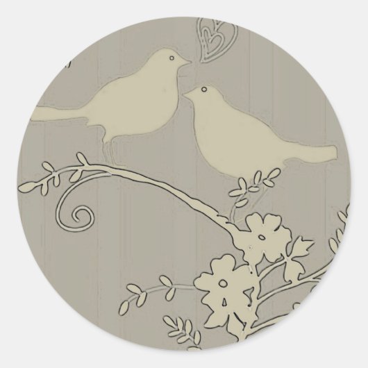 2つの愛の鳥~ ラウンドシール (正面)