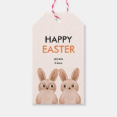 2つの愛らしいベビーハッピーイースター ギフトタグ (正面)