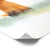 2つの愛らしい高地の牛の抱き込み ポスター (角)