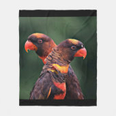 2つの愛カスタムするパートナー画像の黒い背景 フリースブランケット (正面)