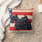 2つの愛国的なスコットランドのテリア枕 クッション (ブランケット)
