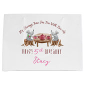 2つの抱き枕用カスタムの紅茶 – 大、光沢 ラージペーパーバッグ (正面)