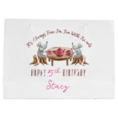 2つの抱き枕用カスタムの紅茶 – 大、光沢 ラージペーパーバッグ (裏面)