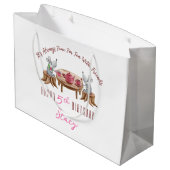 2つの抱き枕用カスタムの紅茶 – 大、光沢 ラージペーパーバッグ (裏面アングル)