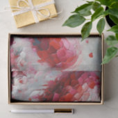 2つの抽象芸術ハート絵を描のバレンタインデクページ 薄葉紙 (ギフト)