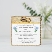 2つの指輪と聖書のSave the Date招待状 招待状 (スタンド正面)