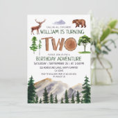 2つの探検家アドベンチャーボーイズ2nd誕生日 招待状 (スタンド正面)