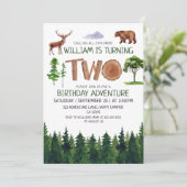 2つの探検家アドベンチャーボーイズ2nd誕生日 招待状 (スタンド正面)