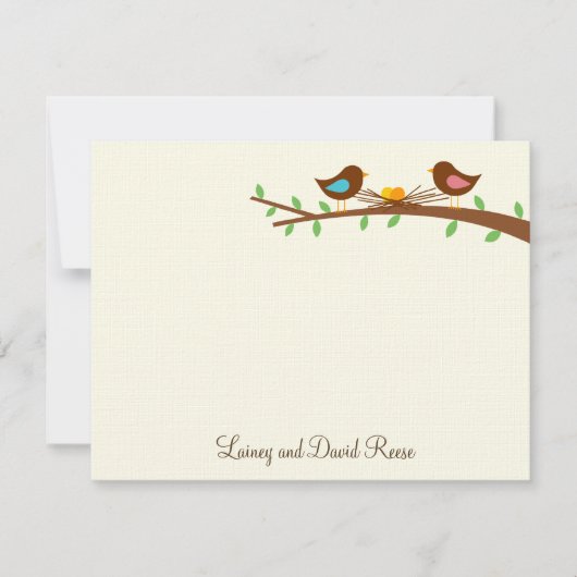 2つの新しい卵のフラットサンキューカード サンキューカード (正面)