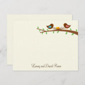 2つの新しい卵のフラットサンキューカード サンキューカード (正面/裏面)