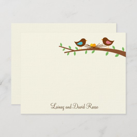 2つの新しい卵のフラットサンキューカード サンキューカード (正面/裏面)