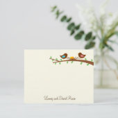 2つの新しい卵のフラットサンキューカード サンキューカード (スタンド正面)