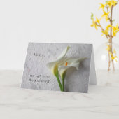 2つの新鮮なタラのユリ悔やみや弔慰 カード (黄色い花)