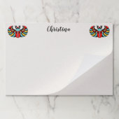 2つの明るいエジプトのスカラブカラフルカブトムシ白 ペーパーパッド (折り畳み)