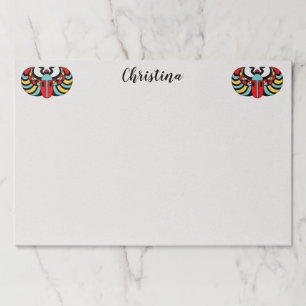 2つの明るいエジプトのスカラブカラフルカブトムシ白 ペーパーパッド