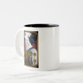 2つの映画のポスターが付いている血のキスのコーヒー・マグ ツートーンマグカップ (正面左)