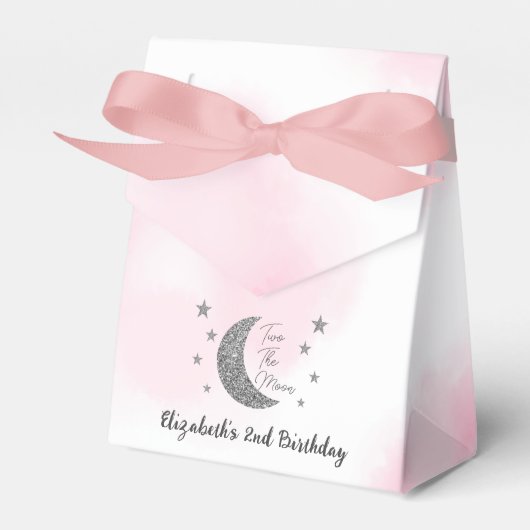 2つの月の第2誕生日のお願いボックス フェイバーボックス (正面サイド)