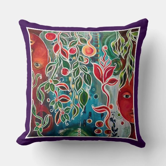 2つの枕で君を見る クッション (正面)