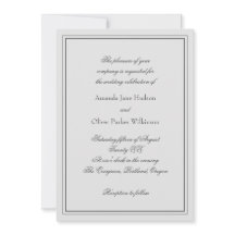 2つの枠線とスクリプトテキストが付いたエレガントな招待状