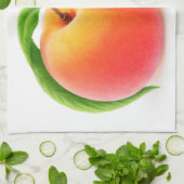 2つの桃 キッチンタオル (折り畳み)