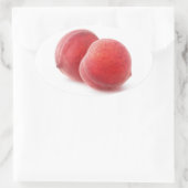 2つの桃 楕円形シール (バッグ)