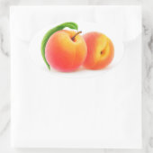 2つの桃 楕円形シール (バッグ)