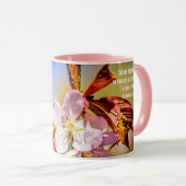 2つの桜さくらんぼ花 マグカップ (正面右)