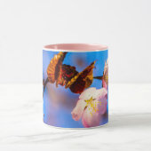 2つの桜の花オンブルー マグカップ (中央)