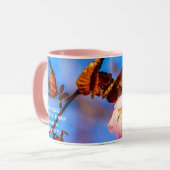 2つの桜の花オンブルー マグカップ (正面左)