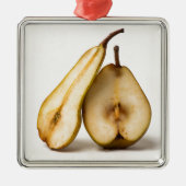 2つの梨の半分 – 私の甘いと完璧な半分 メタルオーナメント (正面)