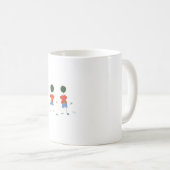 2つの棒の数字。 コーヒーマグカップ (正面右)