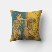 2つの様式化された女性姿ヤントゥーループアールヌーボー クッション (裏面)