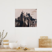 2つの橋によって強化されたシャトー ポスター (キッチン)