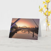 2つの橋 カード (黄色い花)