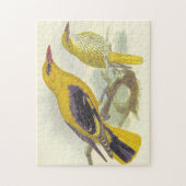 2つの止まり鳥、ヴィンテージスタイル、パズル ジグソーパズル (縦)