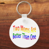 2つの母の方が良い（虹） キーホルダー (正面)