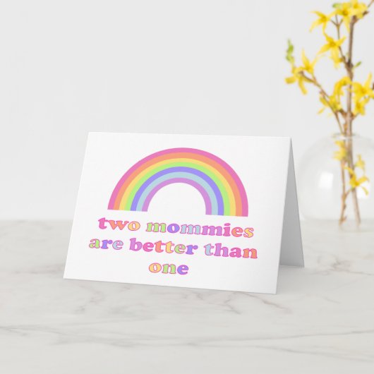 2つの母は1より良い – 母の日 カード (黄色い花)