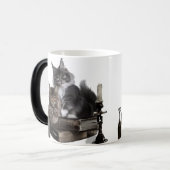 2つの毛皮のメインのクーンの子猫 モーフィングマグカップ (正面左)