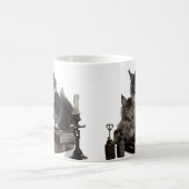 2つの毛皮のメインのクーンの子猫 モーフィングマグカップ (中央)