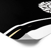 2つの水玉模様ビーチチェアアットサンセット ポスター (角)