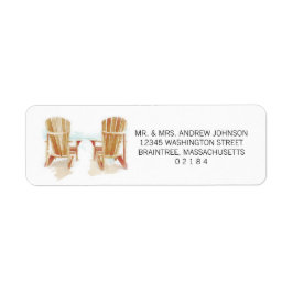 2つの水色アディロンドラックビーチチェア ラベル