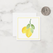 2つの水色レモンのノートカード ノートカード (正面/裏面インサイチュ)