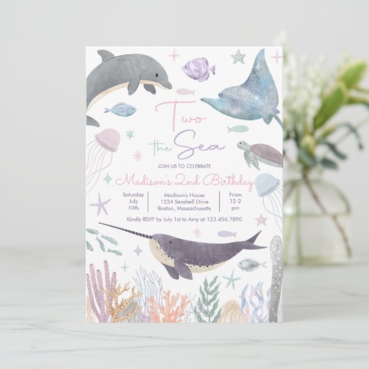 2つの海ドルフィンナルワールシーライフ2nd誕生日 招待状 (スタンド正面)